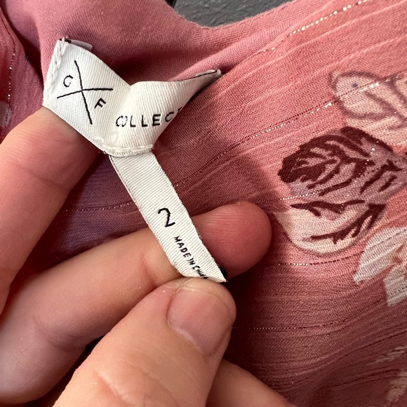 GF Collection for Anthropologie pink floral mini dress, size 2. - Picture 6 of 9